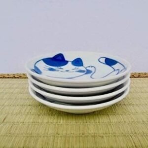 Cute Cat Ceramic Side Plates, Set of 4