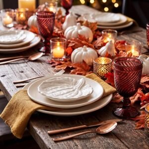 Pumpkin Ceramic Appetizer Plates, Set of 6
