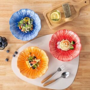 Decorative Ceramic Salad Plates, Set of 3